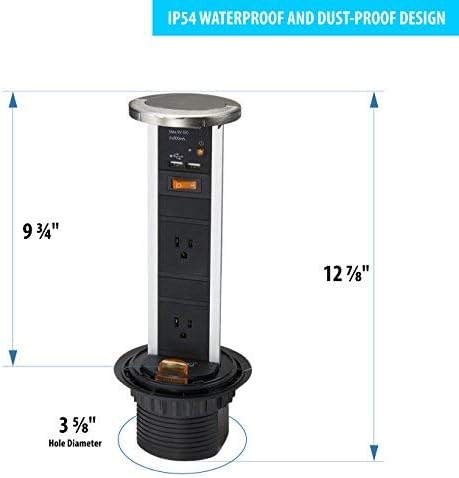 hardware waterproof 2 plug port pull up power bar outlet receptacle dual hardware waterproof 2 plug port pull up power bar outlet receptacle dual
