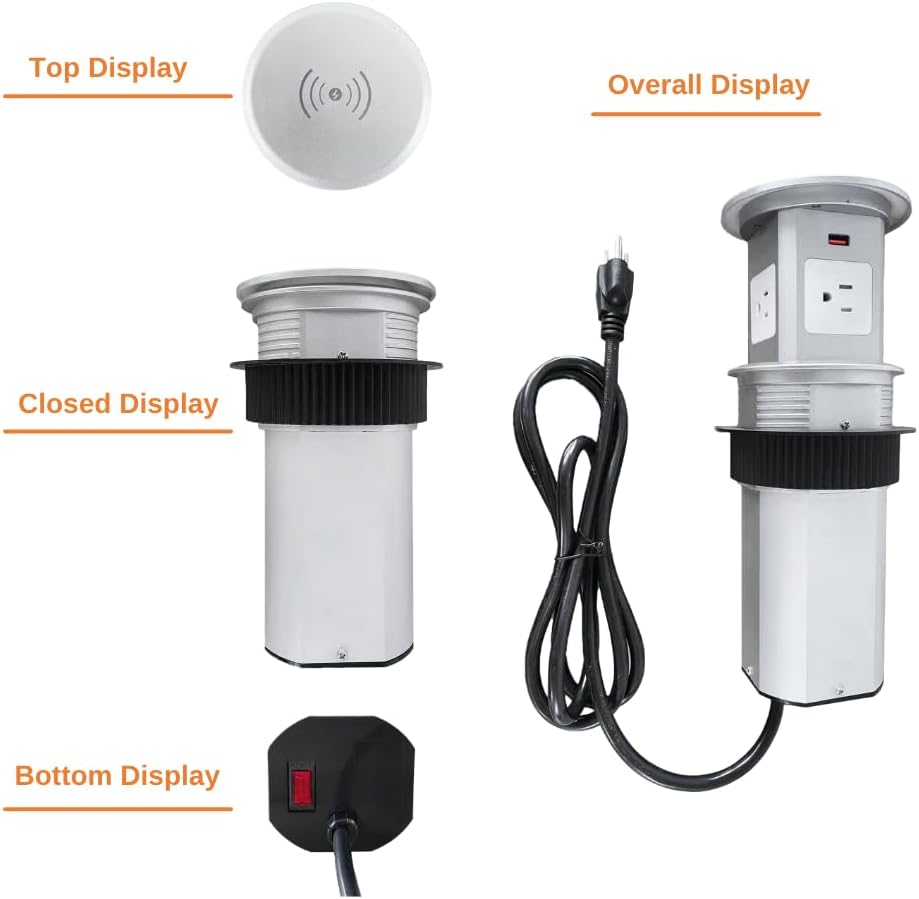 four sided pop up outlet for countertop with 15w wireless charger pd 20w four sided pop up outlet for countertop with 15w wireless charger pd 20w