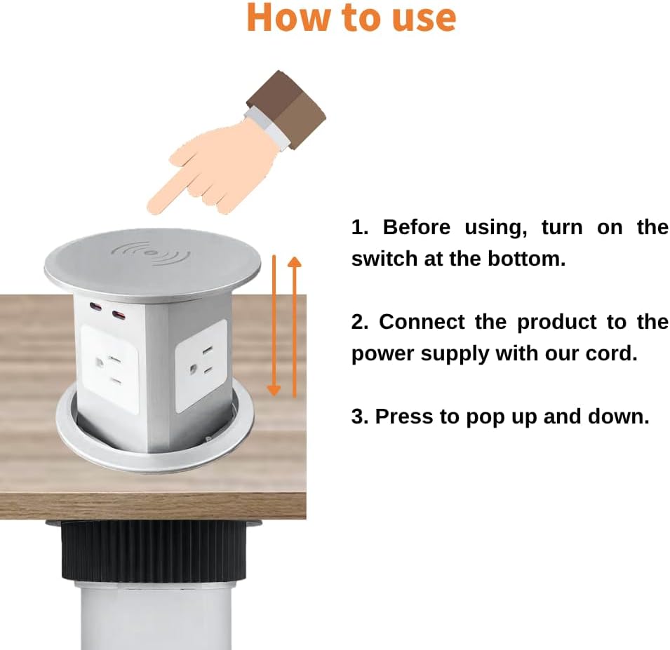 four sided pop up outlet for countertop with 15w wireless charger pd 20w four sided pop up outlet for countertop with 15w wireless charger pd 20w
