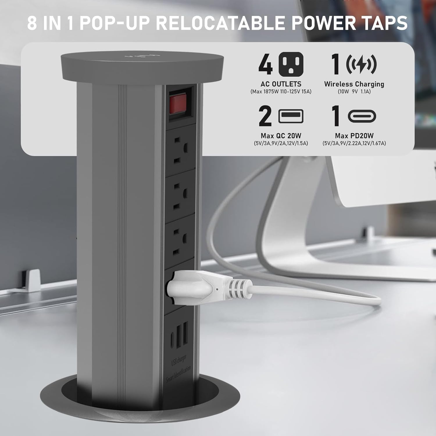 pop up outlet for countertop 4.72in desk grommet power station pd20w usb pop up outlet for countertop 4.72in desk grommet power station pd20w usb