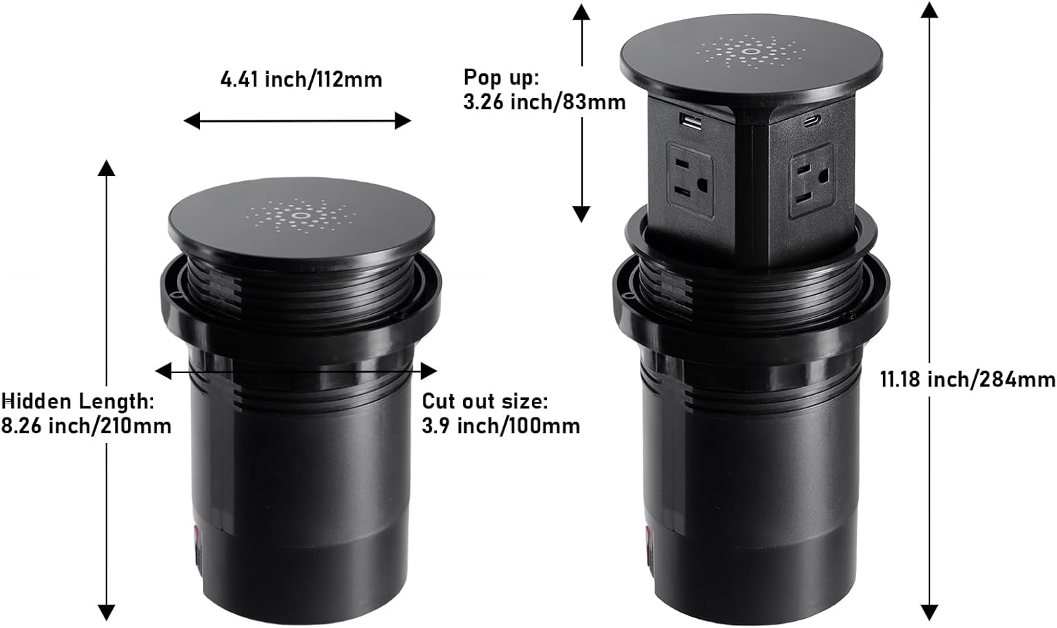 65w pop up outlet for countertop 4.4in 4 outlets 10w wireless charger 65w pop up outlet for countertop 4.4in 4 outlets 10w wireless charger