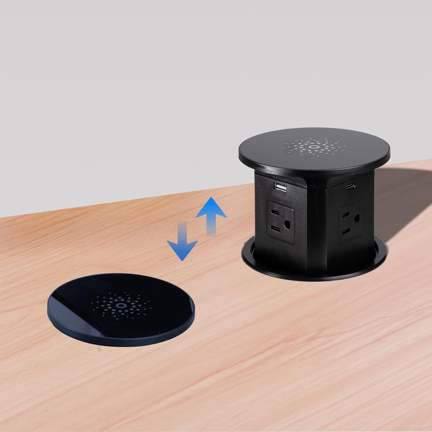 65w pop up outlet for countertop 4.4in 4 outlets 10w wireless charger 65w pop up outlet for countertop 4.4in 4 outlets 10w wireless charger