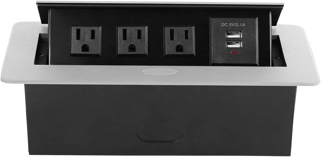desktop pop up socket with 3 outlets receptacle & 2 usb ports desktop pop up socket with 3 outlets receptacle & 2 usb ports