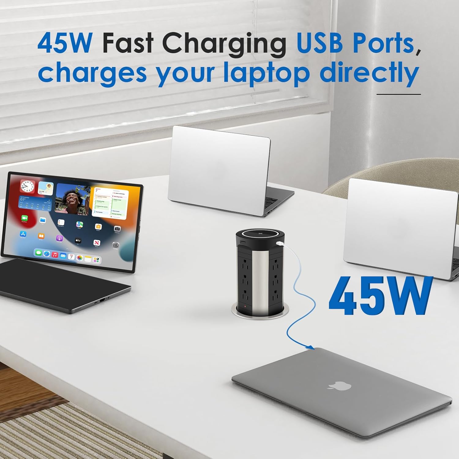 4" pop up receptacle countertop outlet 75w power delivery total 90w pop 4" pop up receptacle countertop outlet 75w power delivery total 90w pop