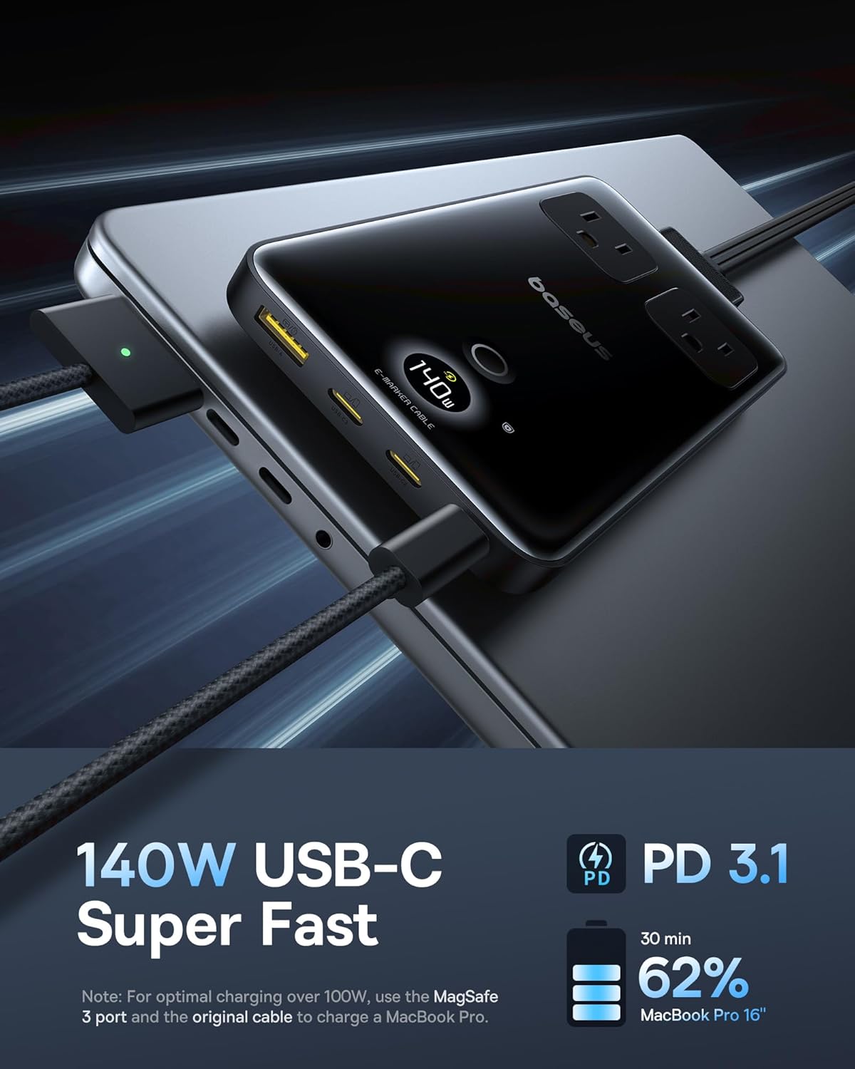 blade charging station 140w 6 in 1 compact usb c power strip with 5ft blade charging station 140w 6 in 1 compact usb c power strip with 5ft