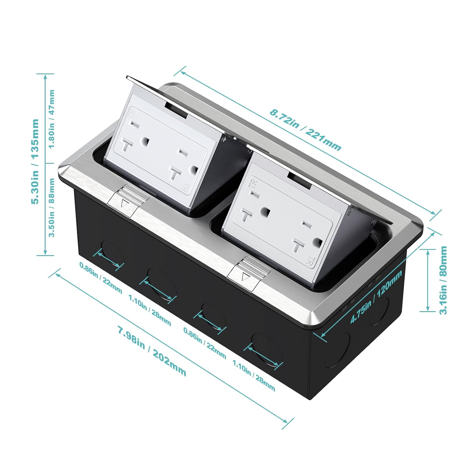 dual pop up floor box electrical kit 20a tamper weatherproof duplex receptacle outlet corrosive dual pop up floor box electrical kit 20a tamper weatherproof duplex receptacle outlet corrosive