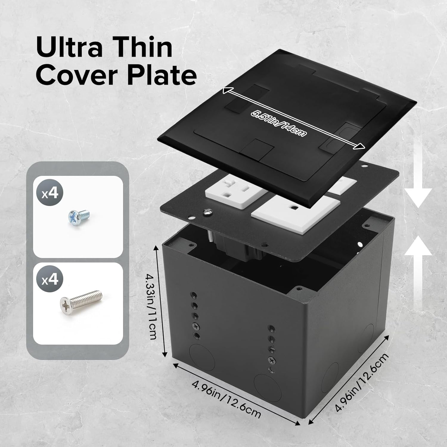 recessed flat hidden floor electrical outlet box kit stainless steel cover with recessed flat hidden floor electrical outlet box kit stainless steel cover with
