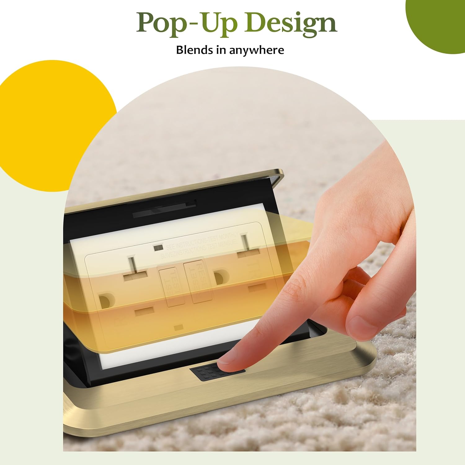 pop up square floor box kit 20a gfci tamper resistant receptacle galvanized steel pop up square floor box kit 20a gfci tamper resistant receptacle galvanized steel