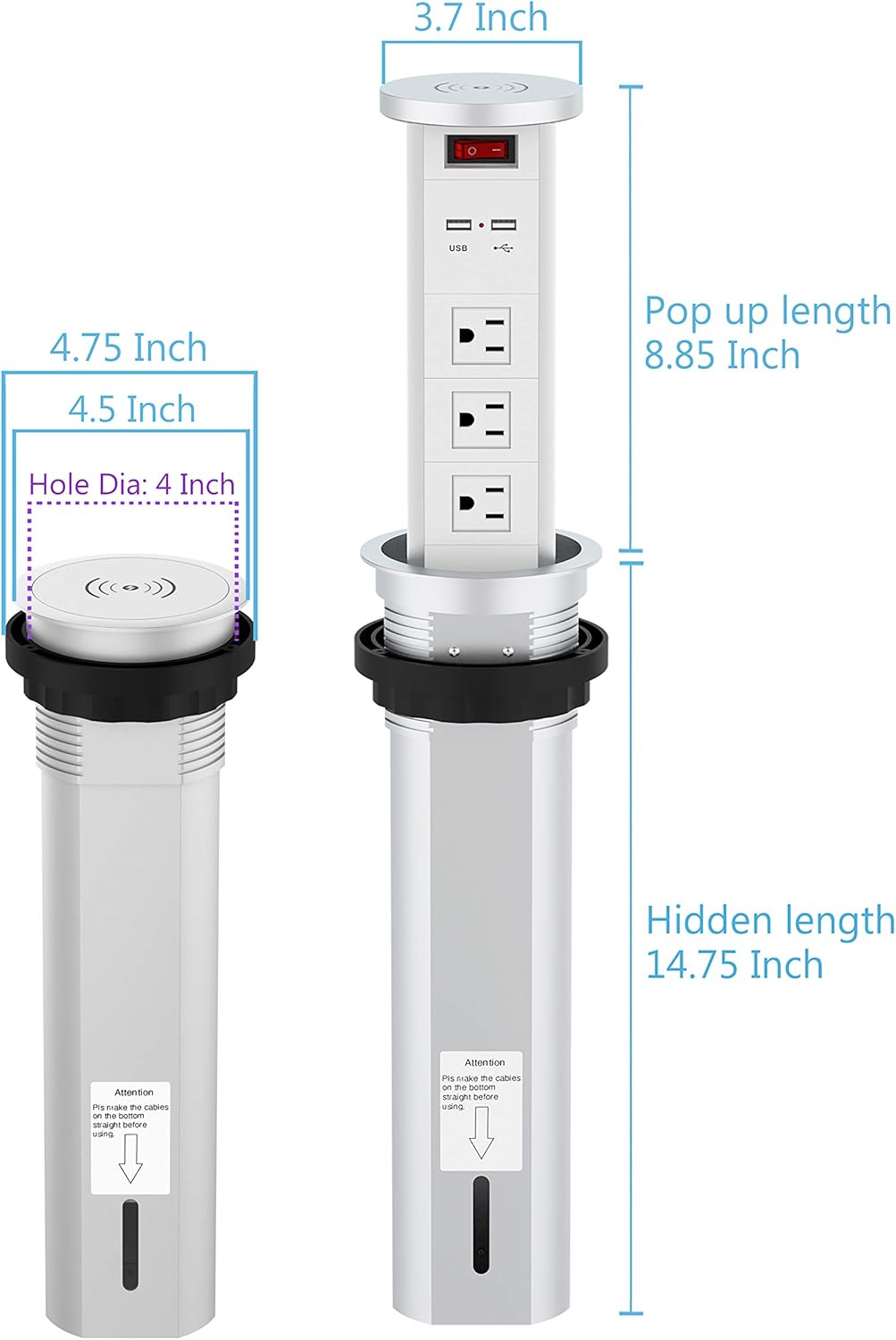 automatic raising surge protector pop up outlet retractable hidden recessed power strip automatic raising surge protector pop up outlet retractable hidden recessed power strip