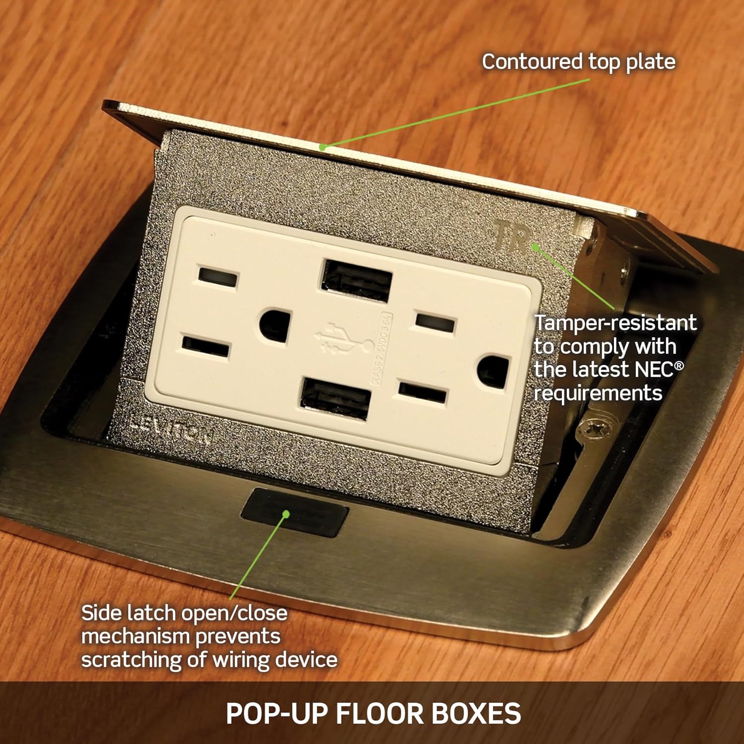 pop up floor box with 3 port quickport insert brushed nickel pfqp3 bn pop up floor box with 3 port quickport insert brushed nickel pfqp3 bn