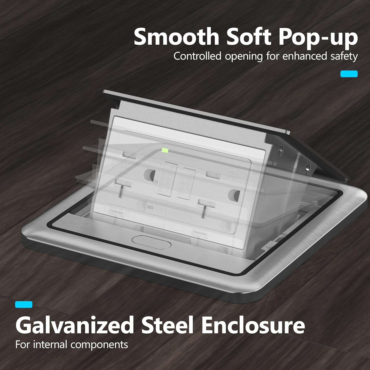 soft pop up floor box kit 20a gfci tamper resistant receptacle trip level soft pop up floor box kit 20a gfci tamper resistant receptacle trip level