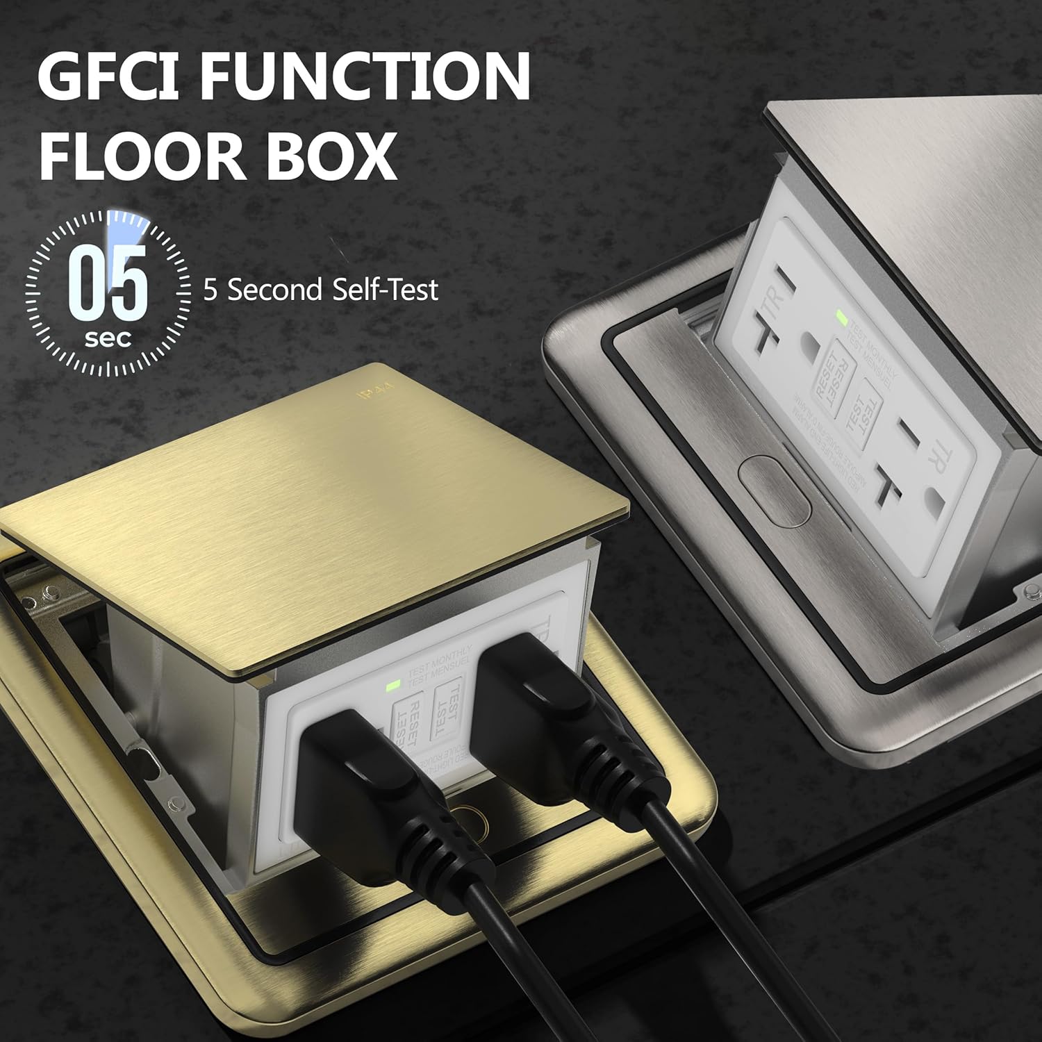 soft pop up floor box kit 20a gfci tamper resistant receptacle trip level soft pop up floor box kit 20a gfci tamper resistant receptacle trip level