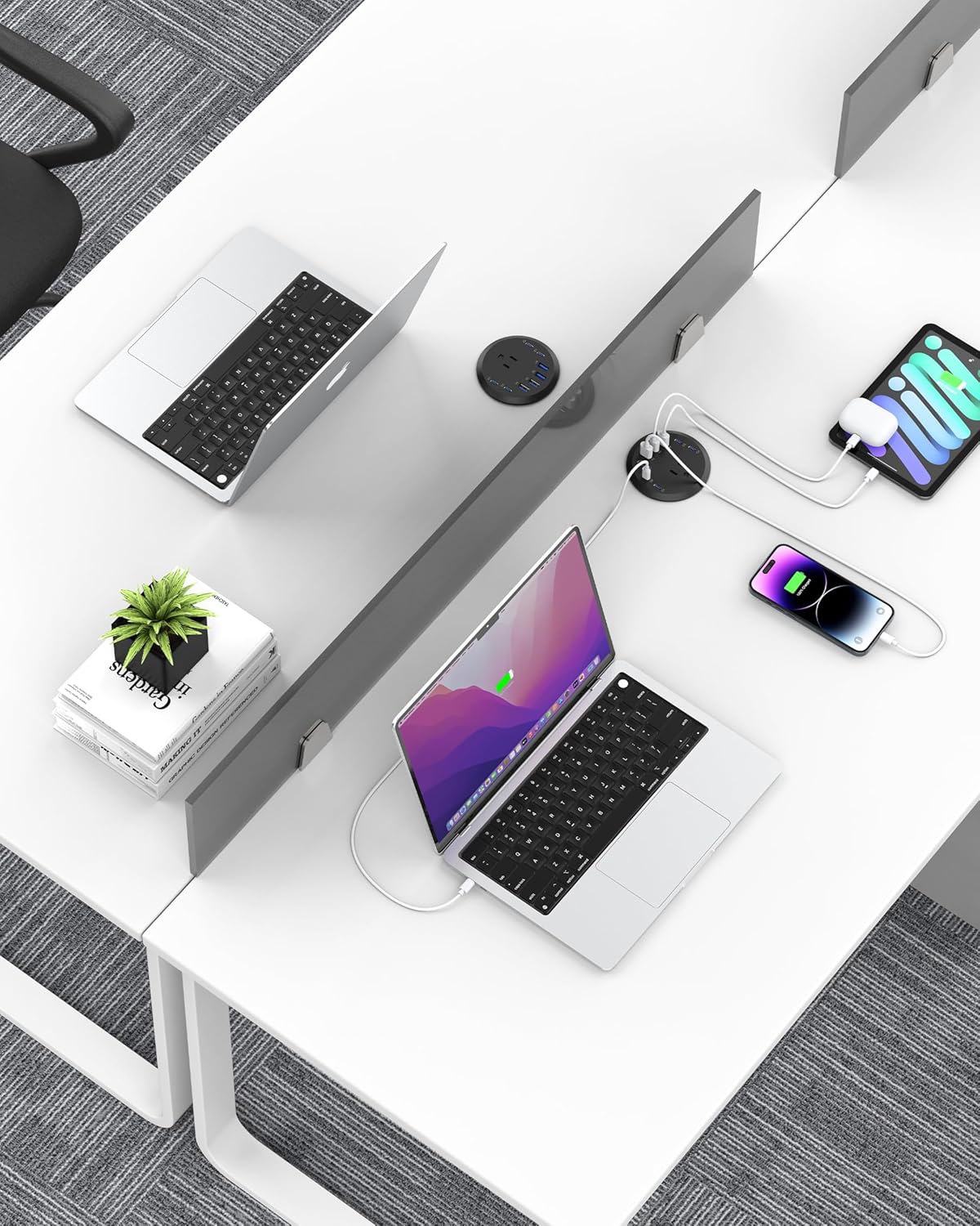 65w usb c hidden desktop power grommet: 1 ac outlet 8 usb charging 65w usb c hidden desktop power grommet: 1 ac outlet 8 usb charging