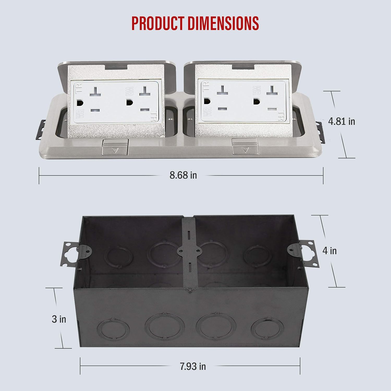 662301 s stickered dual pop up floor box kit 8.68” x 4.75” cover 20a tamper weatherproof 662301 s stickered dual pop up floor box kit 8.68” x 4.75” cover 20a tamper weatherproof