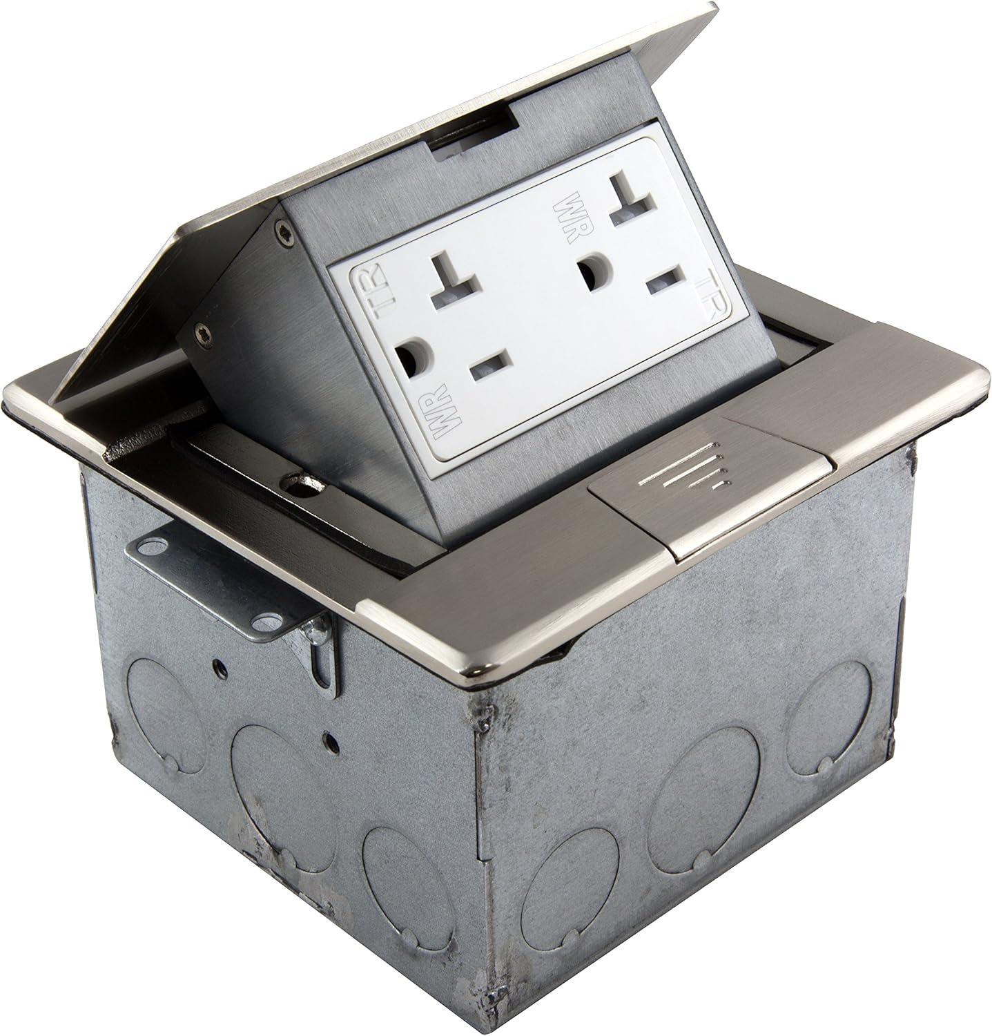 square pop up floor box kit 4.7" x 4.7" cover 20a tamper weatherproof receptacle square pop up floor box kit 4.7" x 4.7" cover 20a tamper weatherproof receptacle